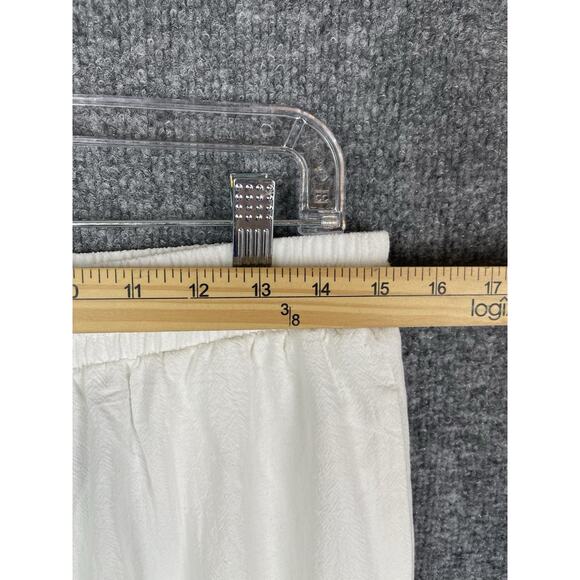 Women's Capri Pants Size Large Embroidered Side Hem 100% Cotton - Picture 3 of 10